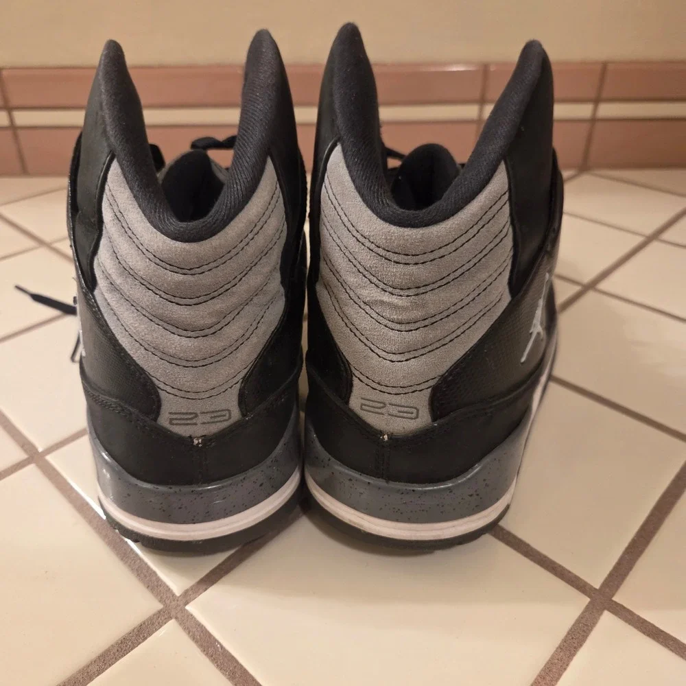 Jordan SC-1 Black Grey Speckled High Top Basketball Shoes 538698-003 Size 11